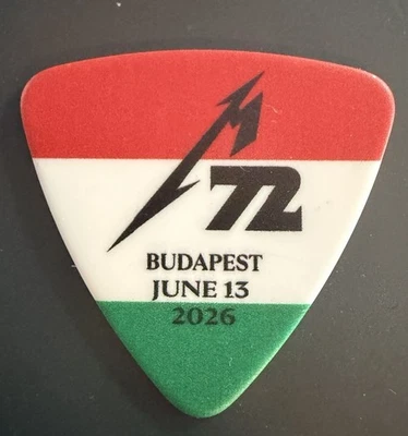 METALLICA Pick Budapest June 13th 2026 Hungary M72 Seasons World Tour - Imagen 1 de 2
