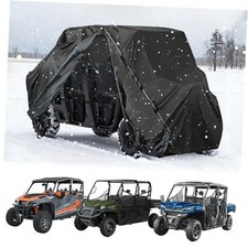 UTV Cover Outdoor Windproof Waterproof Cover with Zipper Fit for 4-6 Seater