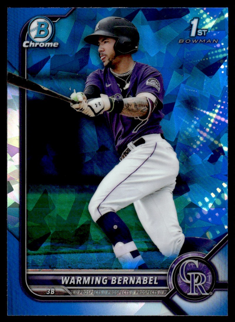 2022 Bowman Sapphire Edition Warming Bernabel Colorado Rockies #BCP-46