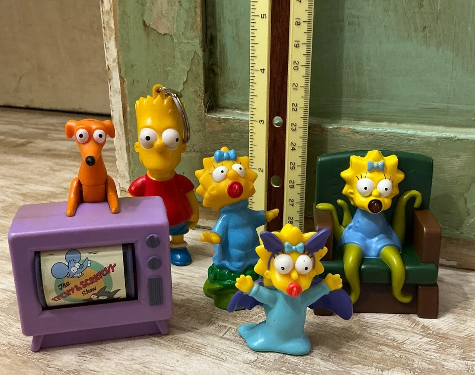 Lote de 5 Juguetes Simpson 1990-2011 Bart Llavero Maggie Burger King Itchy Scratchy Foto 2 de 4