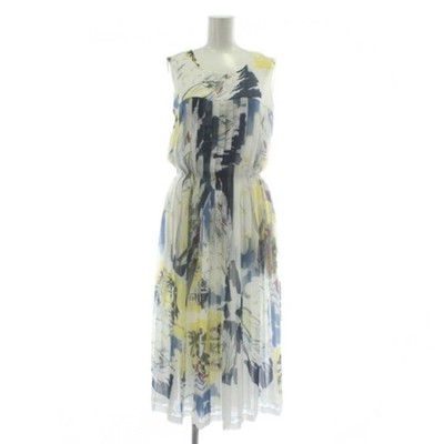 Ermano Shelvino Scervino One Piece Sleeveless Long Pleated Lace Total Used 1b083