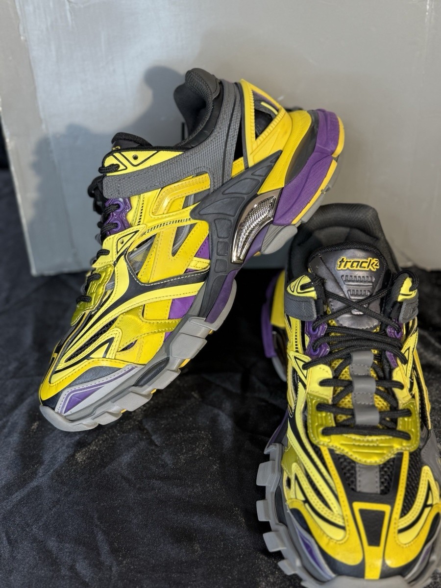 関税込【BALENCIAGA】Runner 2 Sneakers Lilac/Yellow Balenciaga Runner 2 Yellow Lilac Mesh Sneakers In Mixed