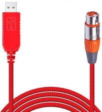 USB to DMX Adapter RS485 Converter 3PIN XLR Female DMX512 Freestyler Software...