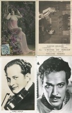 LOT Von 4 Karten Antonio Vilar Albert Sandler C. De Villers Marthe Regnier