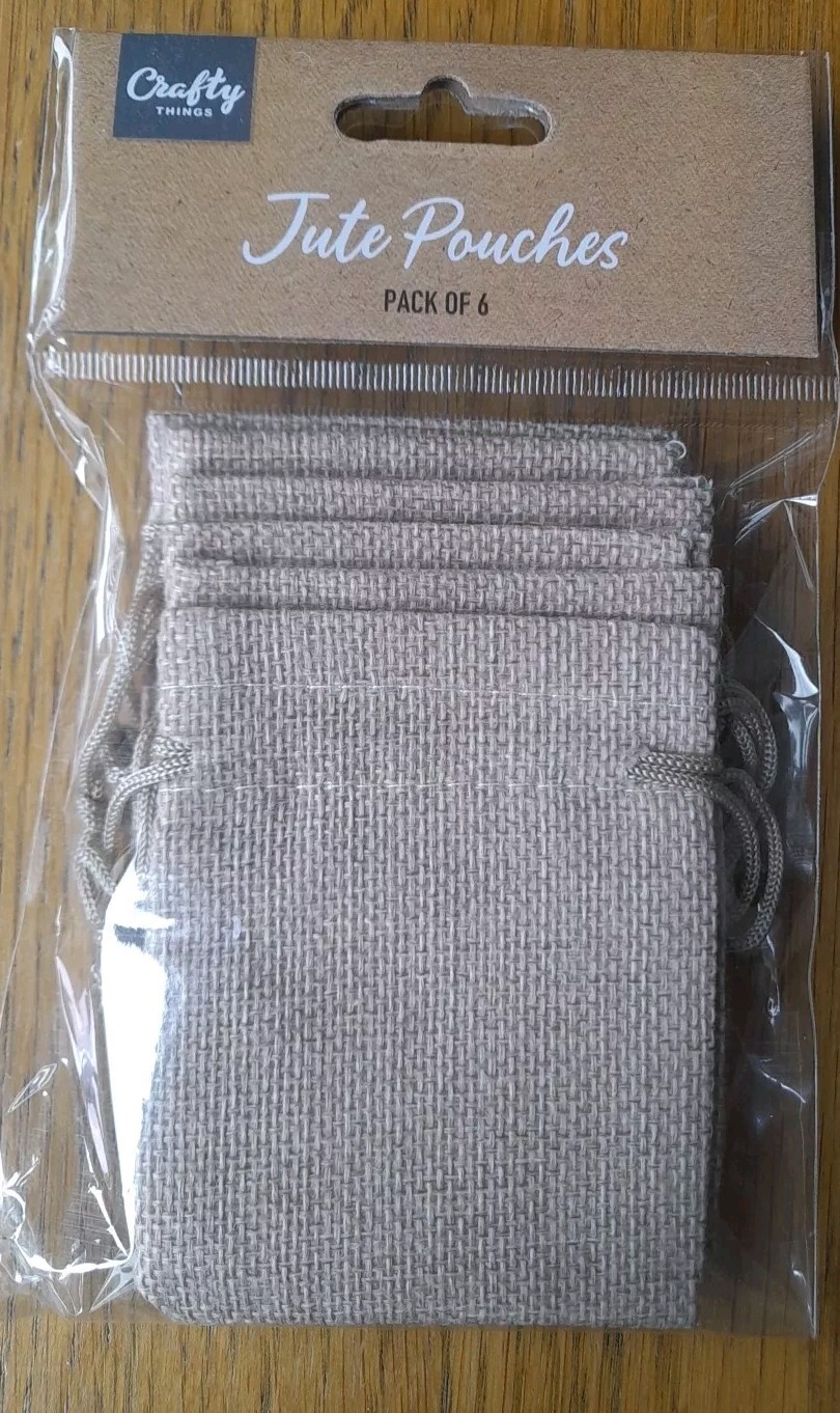 6 Pcs Mini pouches Jute Pouches Linen Style Drawstring Gift Bags Wedding favour