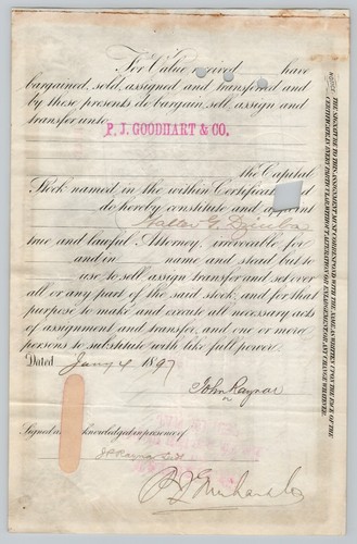 Baltimore and Ohio Railroad Co Shares $100 RARE Antique c1895 John Raynor - Picture 2 of 5