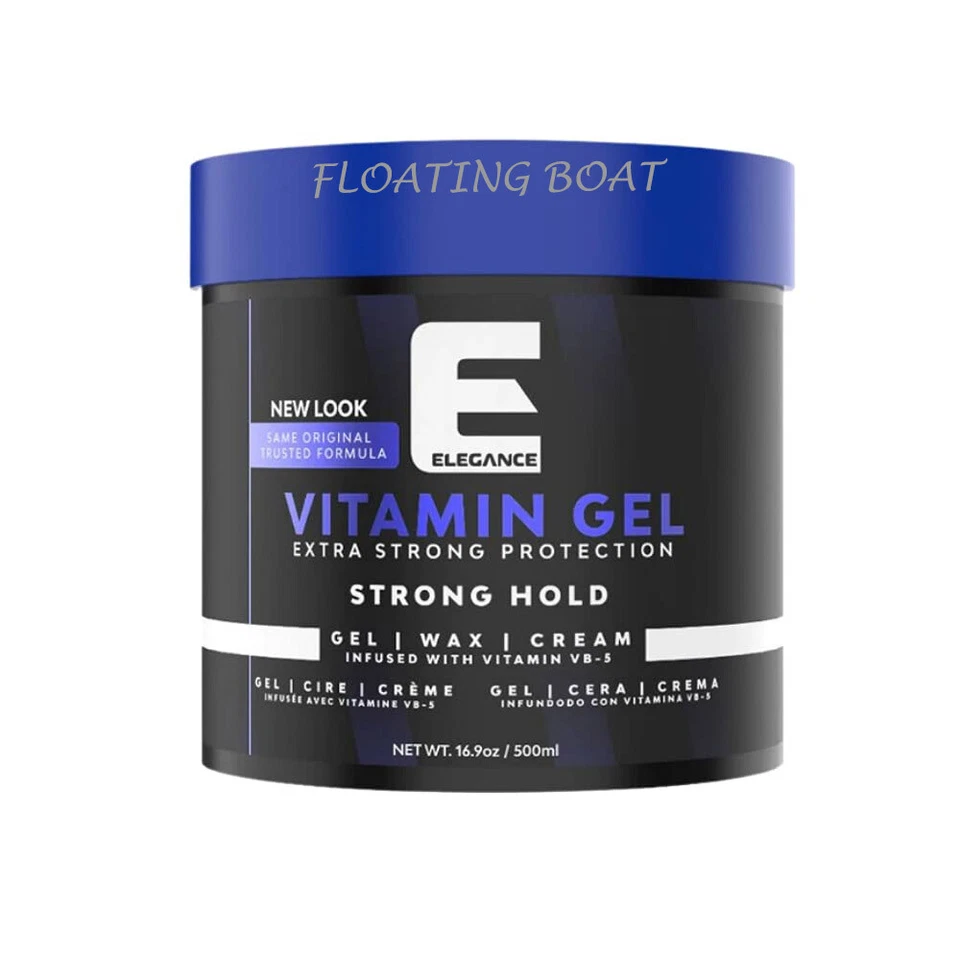 2x Elegance Hair Gel Vitamin Extra Strong Hold Protection Styling 16.9 oz /500ml - Image 2 of 4