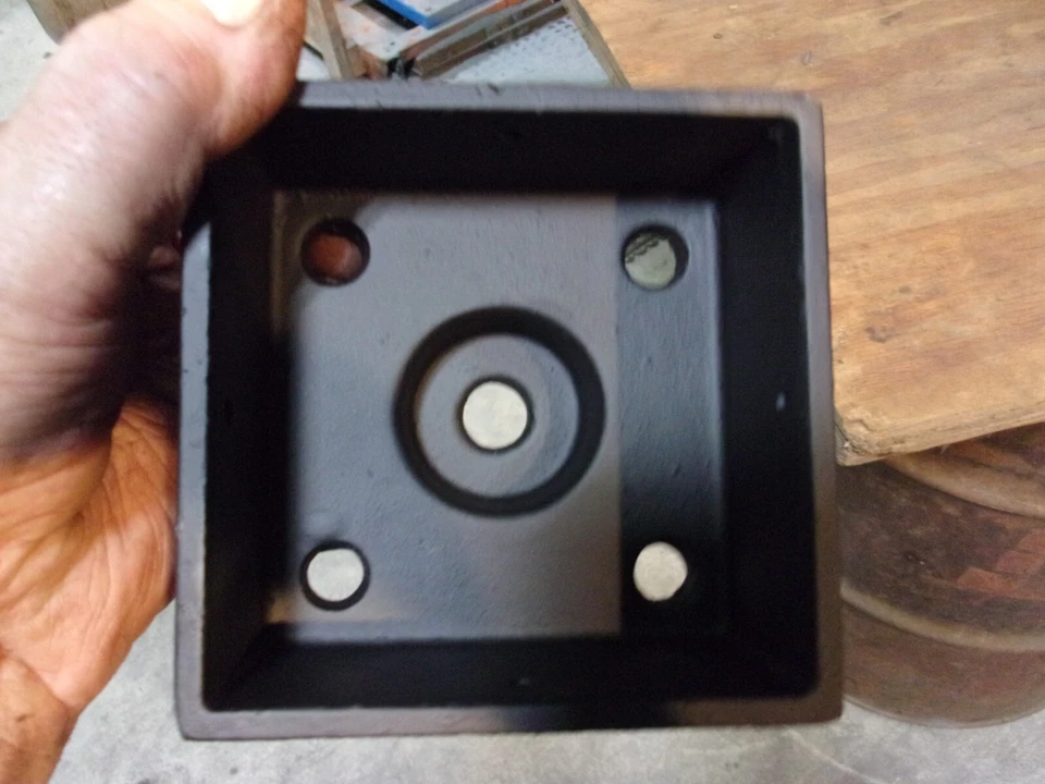 Post Base, Anchored 4x4 Heavy Cast Aluminum, Black, MADE IN THE USA - Image 4 of 4