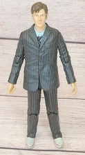 Doctor Who THE 10TH DOCTOR Pinstripe Suit Poseable Action Figure 2004  VG