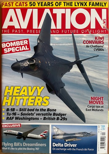 AVIATION NEWS APR 21 NZ CONVAIR CV580 WESTLAND LYNX USAF B-1B Tu-16 RAF WASHINGT - Bild 1 von 5