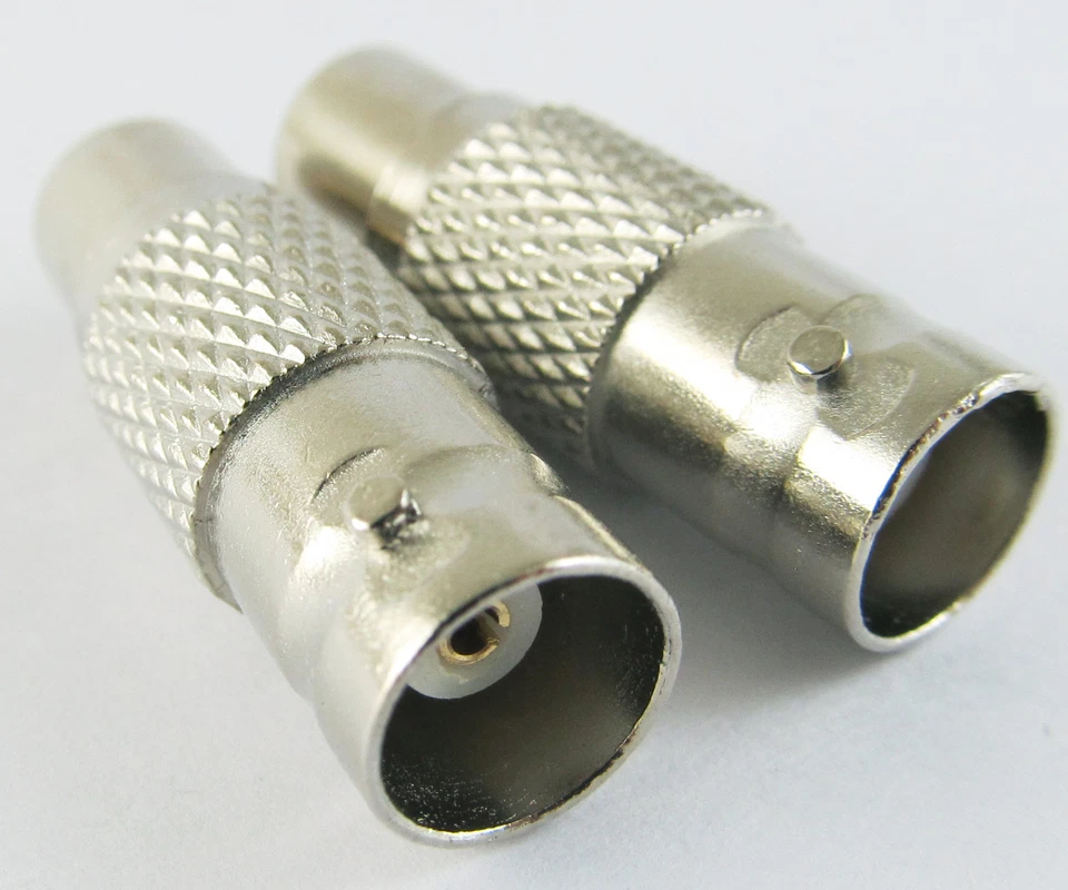 10pcs BNC Female Jack To RCA Female Jack CCTV Connector Adapter Nickel Plated - Image 2 of 4