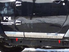 Fits Jeep Wrangler 2dr 2007-2018 Stainless Polished Chrome Rocker Trim 4pc