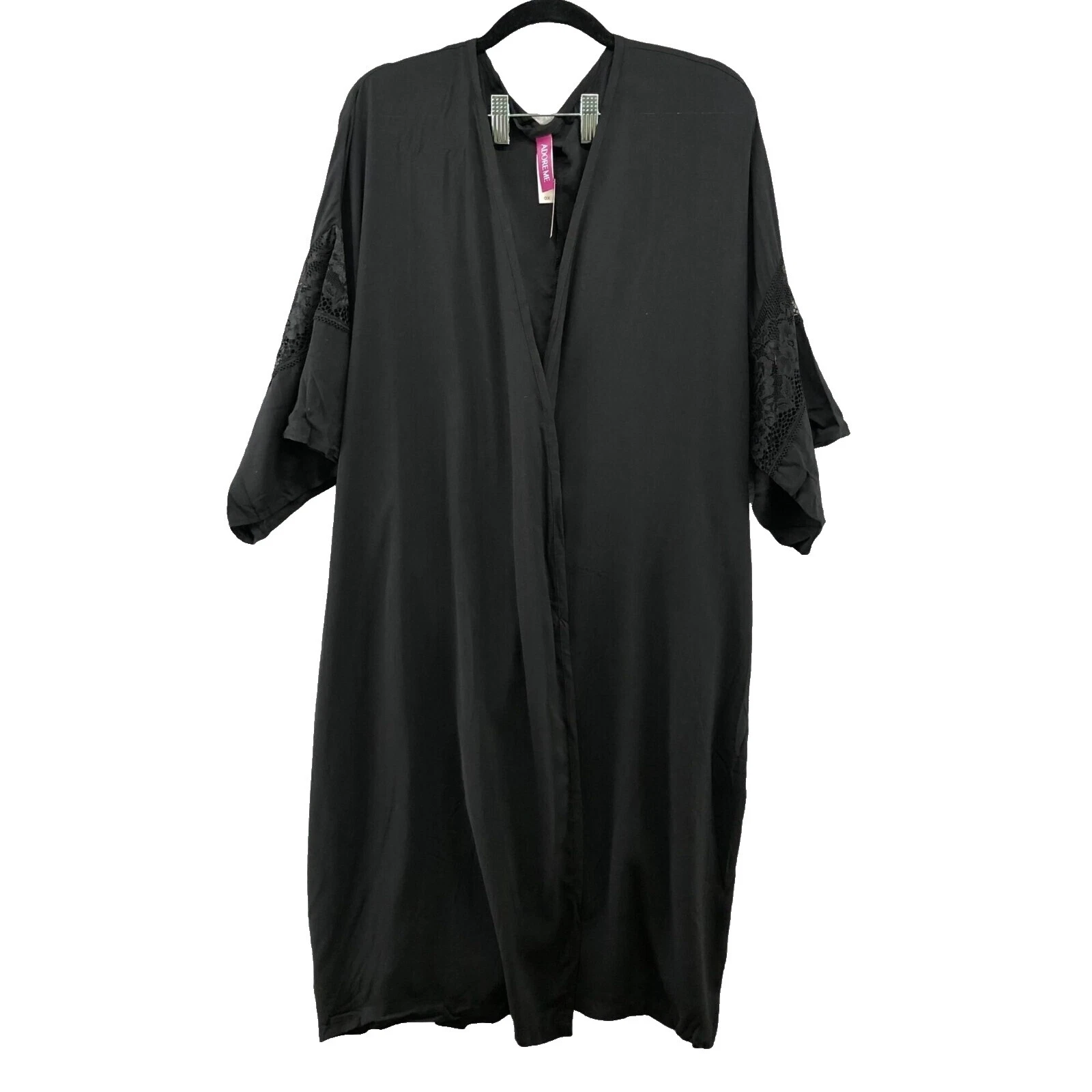 Viscosa negro Batas para Mujeres