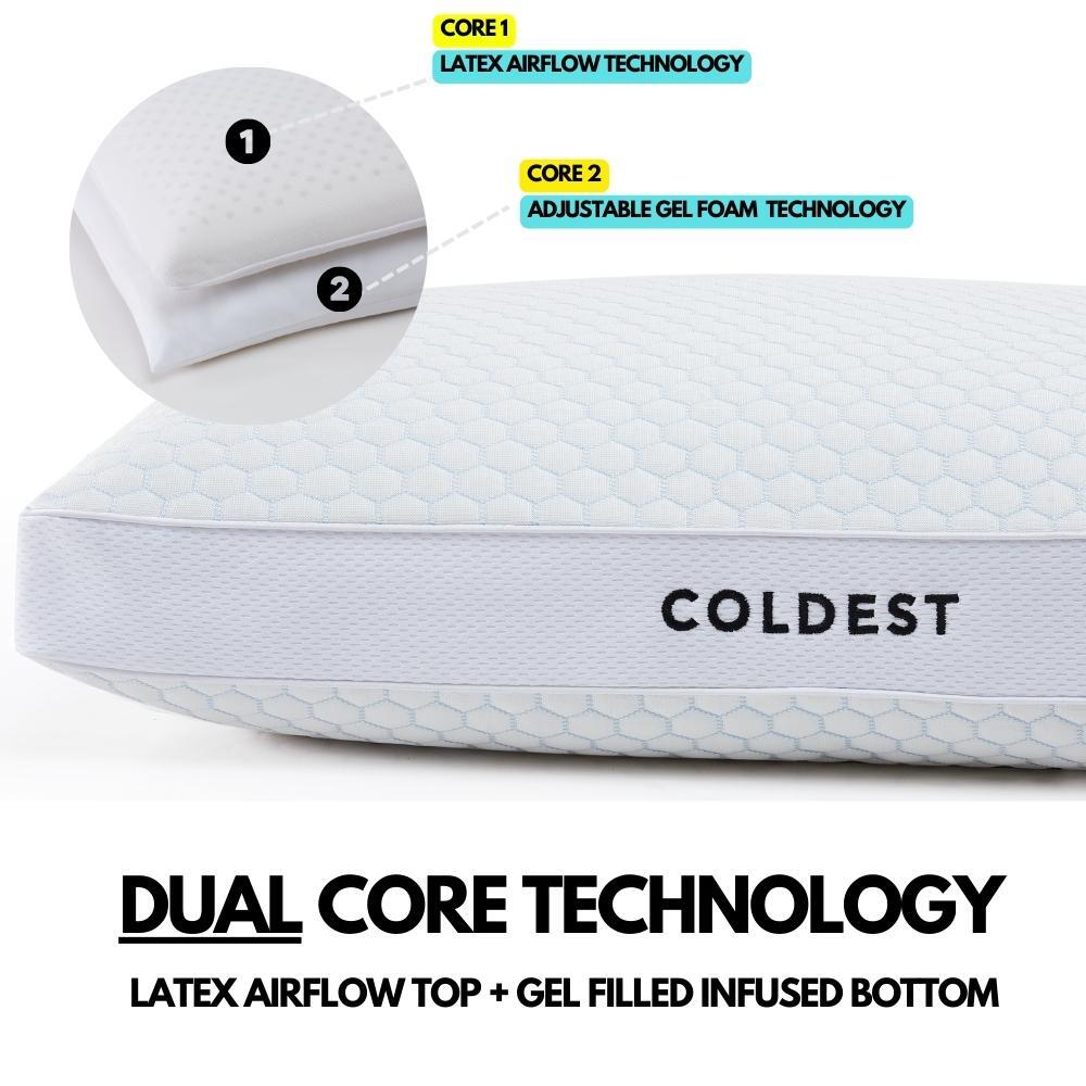 Coldest Duel Core Pillow Cooling Sleep Pillow for Neck and Shoulder
