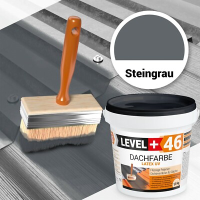 Dachfarbe Steingrau 1,5kg Sockelfarbe Super Flex Polymermembrane Profi RM46