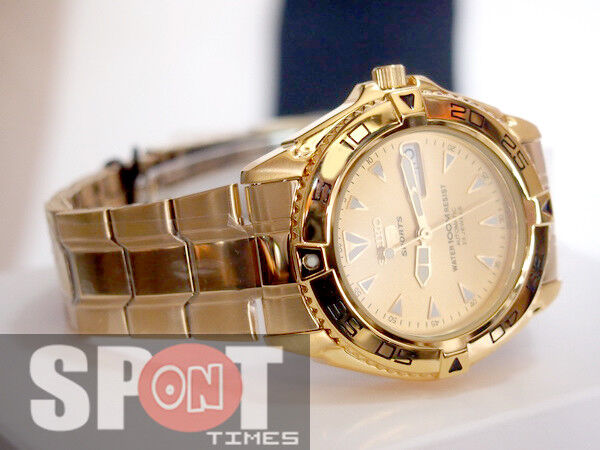 Seiko 5 Sports Gold Men's Watch - SNZB34K1 for sale online | eBay
