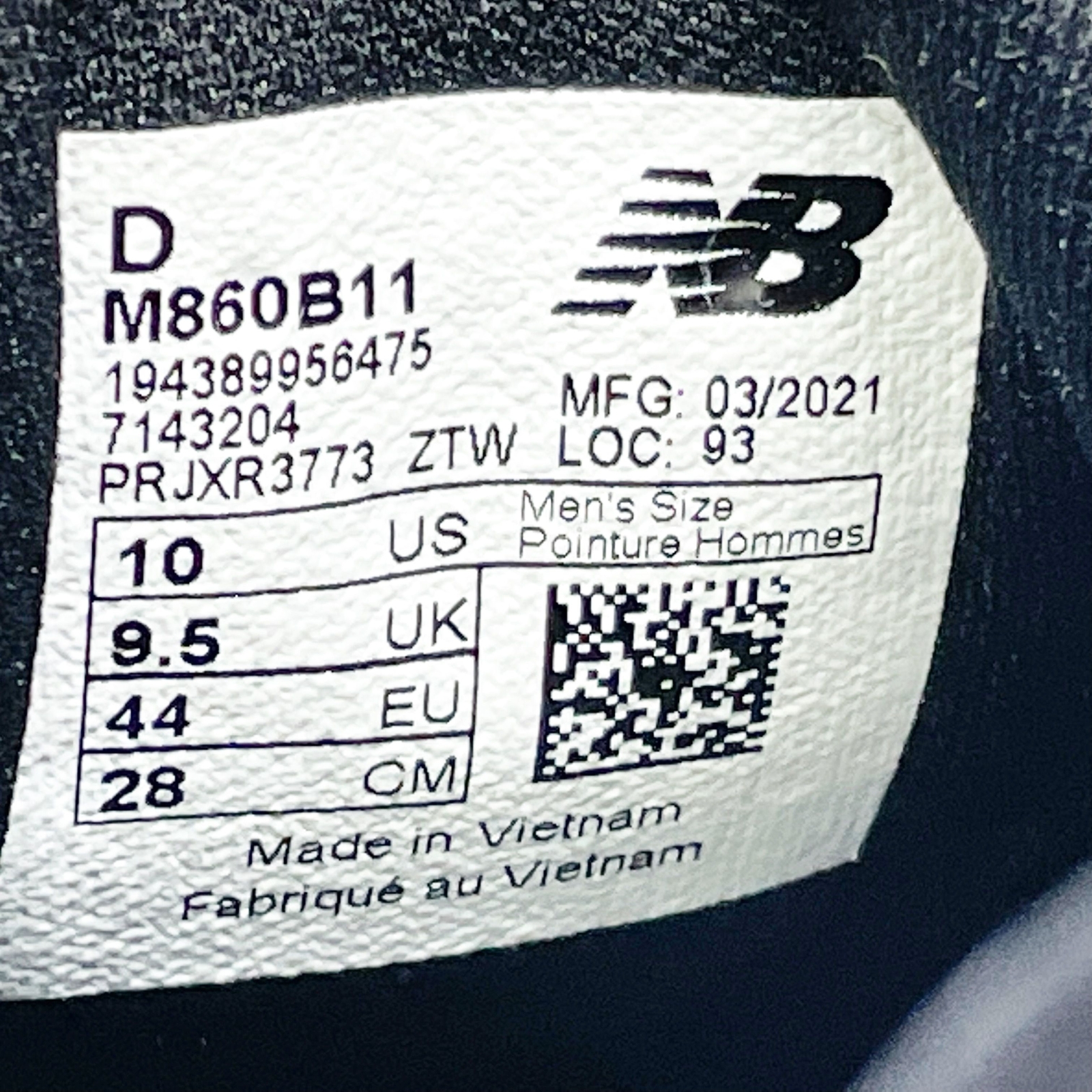 New Balance Mens FF 860 V11 M860B11 Black Running Sho… Gem