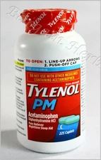 Tylenol PM Extra Strength Acetaminophen 225 Caplets Free Shipping Exp. 03/2027