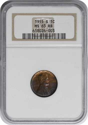 1915-S Lincoln Cent MS65RB NGC