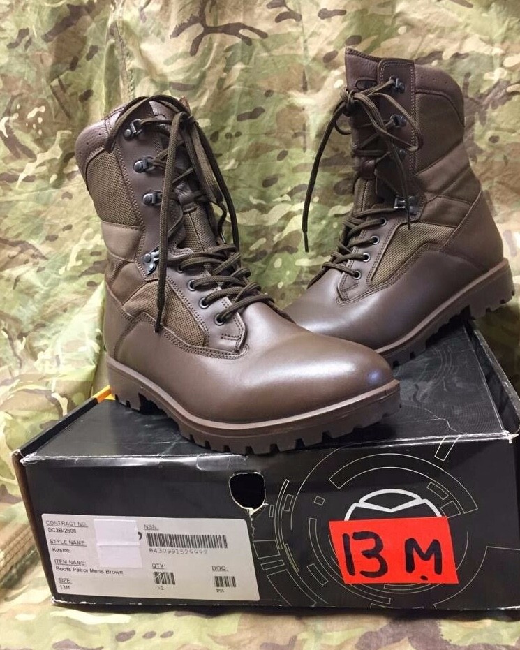 Boots Yds Kestrel Patrol Men's Multiple Sizes Combat Brown Genuine