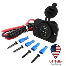 Universal Waterproof Dual USB Charger Power Outlet Socket High Speed Charger