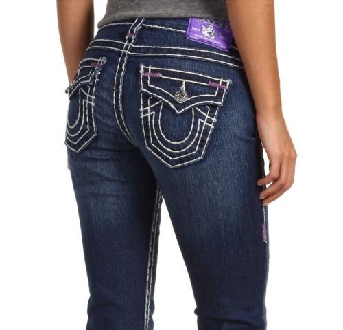 NEW $319 True Religion Jeans Becky Super T Orchid Label