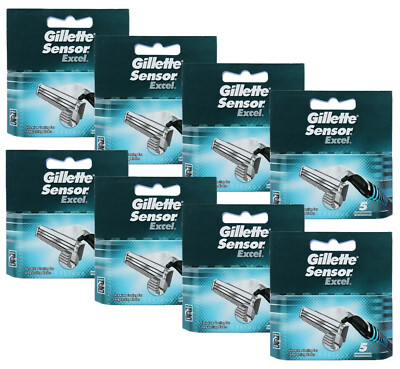 40 Gillette Sensor Excel Rasierklingen Ecxel Klingen 40 Stück in 8x 5er OVP