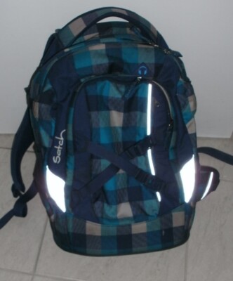 Satch Schulrucksack / Schulranzen - Blaukariert  