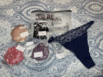 THONG UNDERWEAR LARGE NEW 5 Pack of Panties PINK BLACK PURPLE L Sexy Lingerie