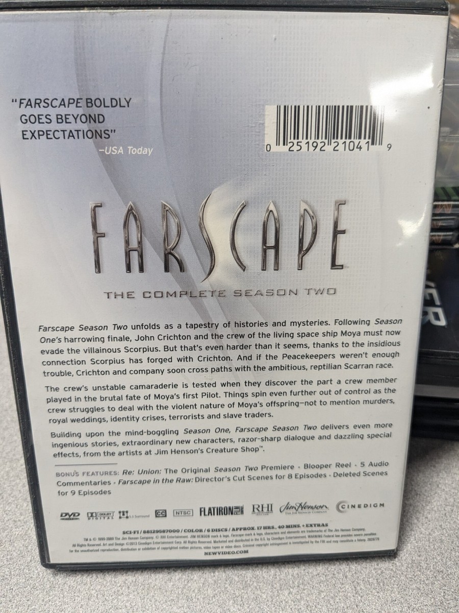 RARE OOP FARSCAPE COMPLETE SECOND 2ND SEASON 2 TWO 6 DISC TV DVD