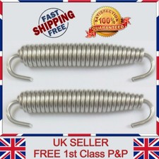 2 Stück Edelstahl Auspufffedern 40 Bis 80 Mm / Expansionskammern Micron