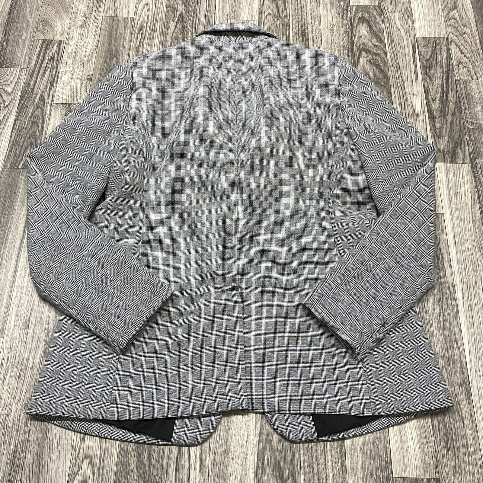 GAP Button Front Lined Long Sleeve Gray Check Bla… - image 6