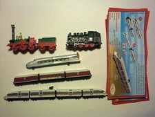 JUEGO COMPLETO DE 5 TRENES CON TODOS LOS PAPELES KINDER ALEGRÍA SORPRESA HUEVO JUGUETES 2012/2013