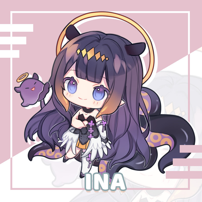 Hololive Vtuber Ninomae Ina'nis Double-sided Acrylic