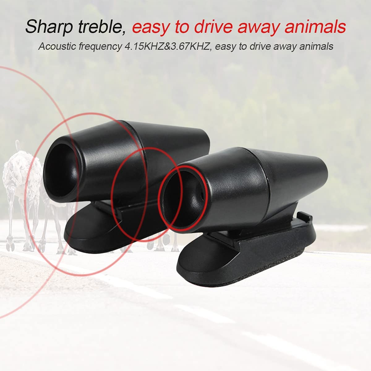 Deer Warning Whistles For Cars & Motorcycles - 4-Piece Set To Help Prevent Animal Collisions (Fits Most Vehicles)