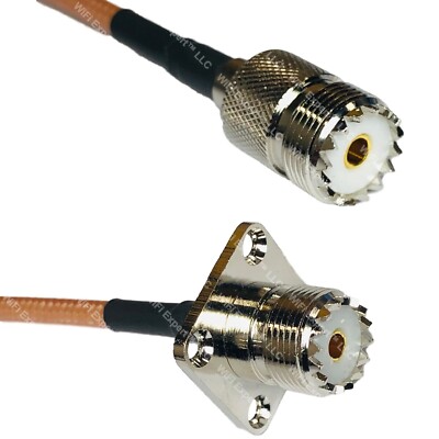 RG400 SO239 UHF Female to UHF Female Flange RF Cable FAST-SHIP LOT