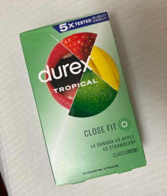 Durex Tropical Flavors Condoms - 12-count SEALED!! EXP 1/31/28