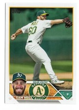 Sam Moll 8 2023 ToppsRC Rookie Oakland Athletics Card