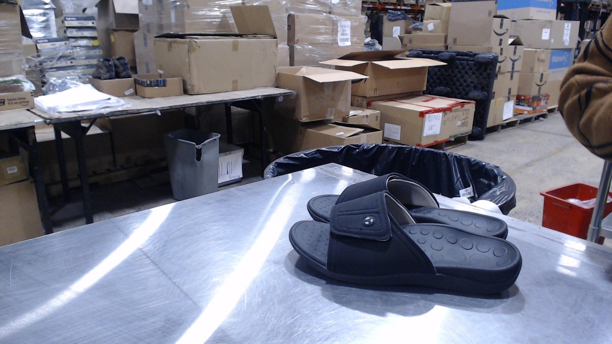 Vionic Orthaheel Plantar Fasciitis Black Sandals Shoes Slides Mens