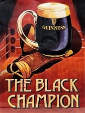 Guinness Beer - Boxing Theme - New Metal Sign: 9x12" - Free Shipping