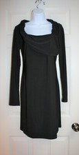 ABS Allen Schwartz Collection Evening Cocktail Dress Long Sleeve Black Sz:S New
