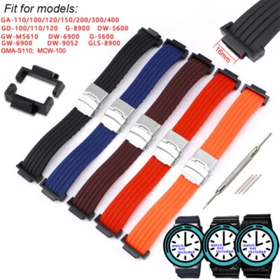 Tire Silicone Watch Strap For GA-2100 110 MCW GLS8900 GD-100 G5600 DW-5000 Band - Photo 1/4