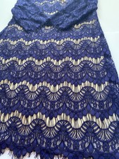 Jessica Howard Womens Blue Lace 3/4 Sleeves Sheath Dress 12 EUC