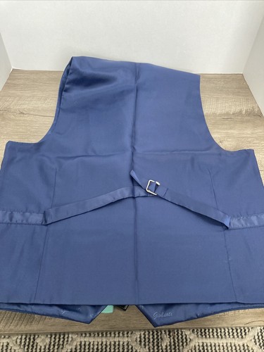 Gioberti Boys Navy Blue 4 Button Front Single Breasted Lined Tuxedo Vest Size 12 - Picture 5 of 6