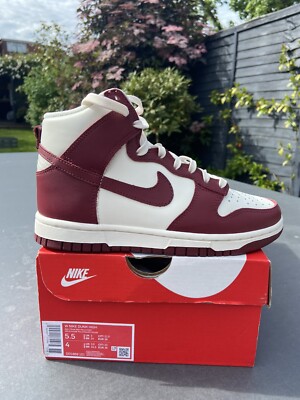 nike dunk high sail red