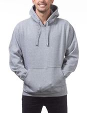 NWT Pro Club Heavyweight Pullover Hoodie Heather Grey