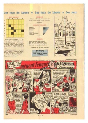 1959 DOKUMENT (Ref. Sil 40) PUB: BD BISCUITS ELSÄSSISCH FÜHRT DIE ENQUETE DURCH 1/2 Seite