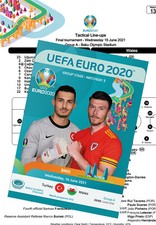 #13 TURKEY v WALES 16 June 2021 EURO-2020 FAN programm + official LINESUP