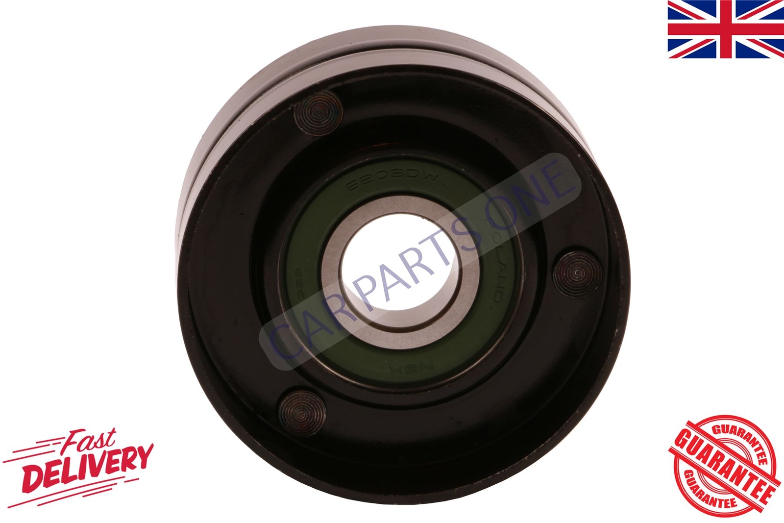 Fits VAUXHALL VIVARO Aux Belt Tensioner Pulley V Ribbed Belt Idler 01