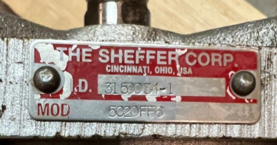THE SHEFFER CORP MODEL 5C20FF6 ID# 3150034-1 PNEUMATIC ACTUATOR